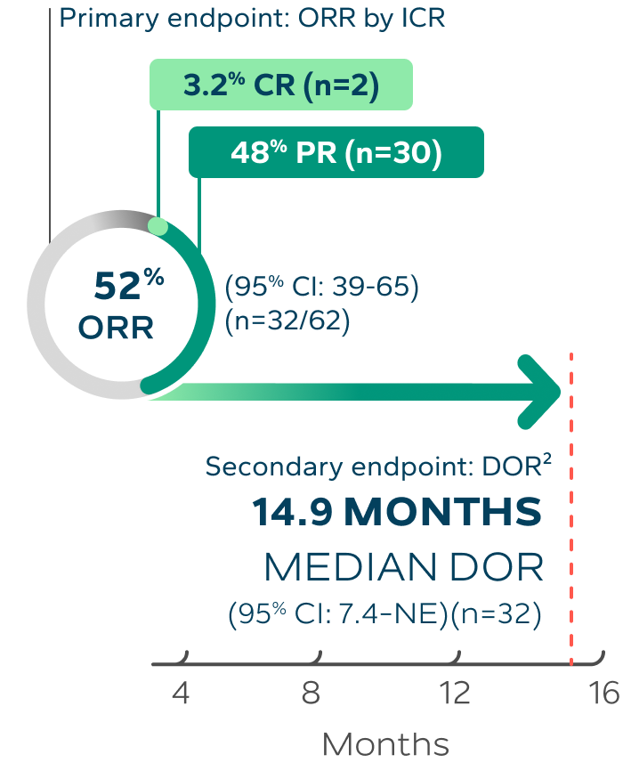 ZIIHERA ORR and DOR infographic