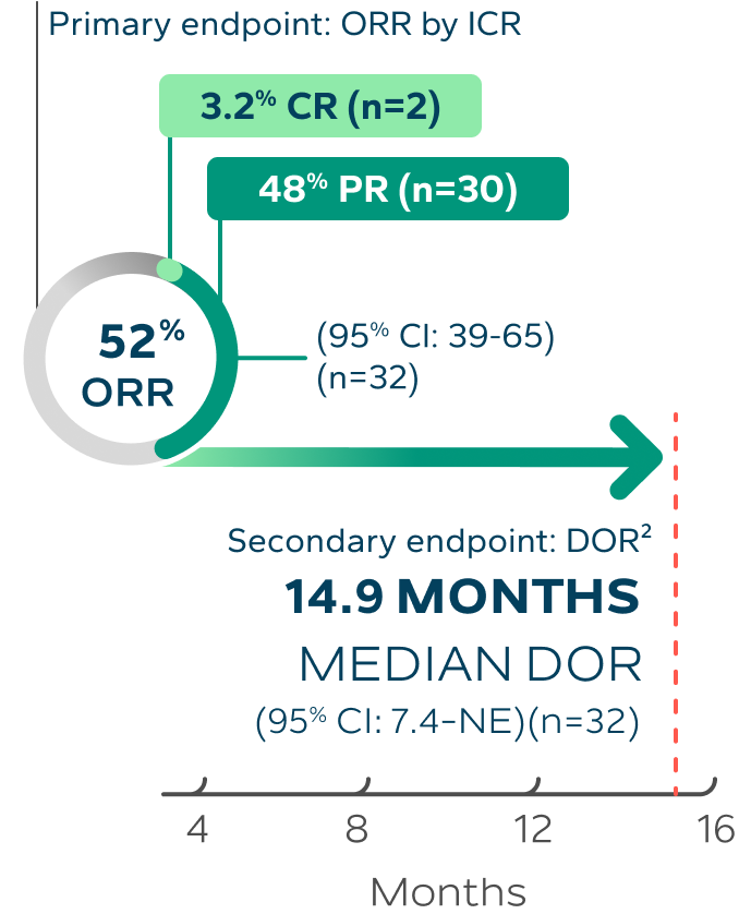 ZIIHERA ORR and DOR infographic